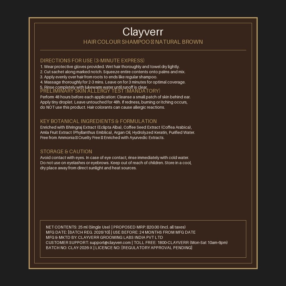 Packaging Back Panel & Directions